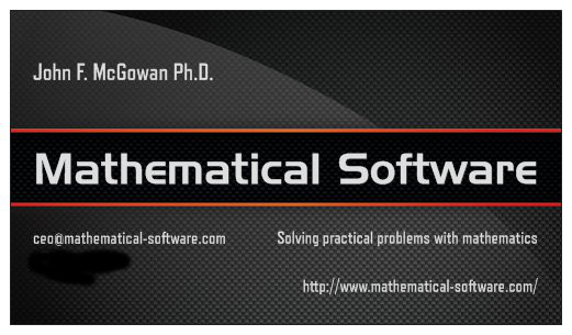 Mathematical Software Business Card