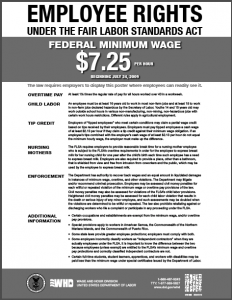 FLSA Minimum Wage Poster