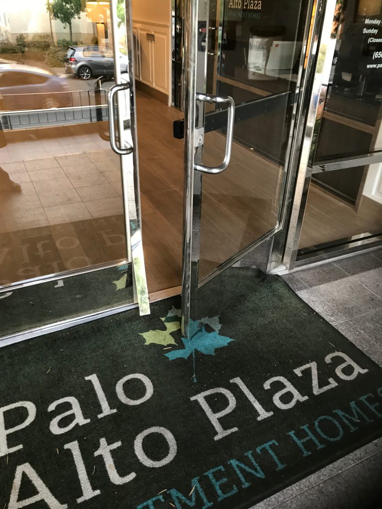 Open Damaged Lobby Door