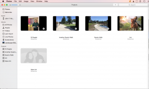 Apple Photos Projects with Thumbnails