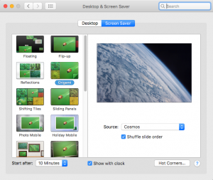 Desktop and Screen Saver in Mac System Preferences can Interrupt Some Slideshows