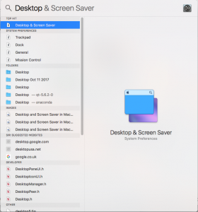 Launching Desktop and Screen Saver with Spotlight