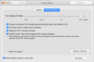 Power Adapter Turn Display Off Timeout can Interrupt Some Slideshows on Mac