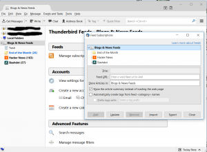 Thunderbird RSS Feed Dialog