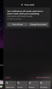 Full Annoying Notification from Focus Assist