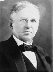 Photo of John Wanamaker who owned large department store in Philadelphia.  Famous quote on advertising is attributed to him.