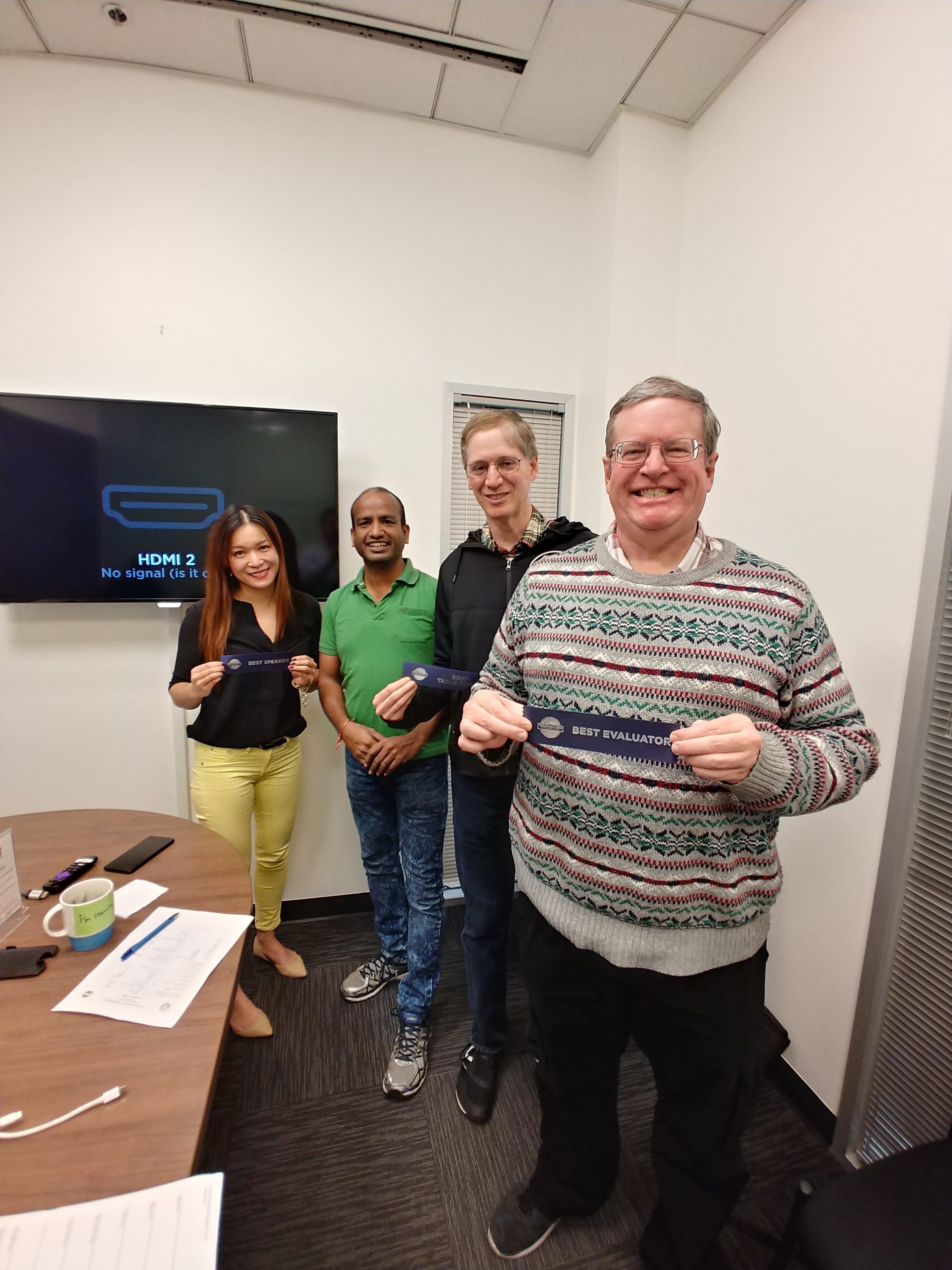 I Won Best Evaluator at Startup Speakers Toastmasters (Jan 30, 2019)