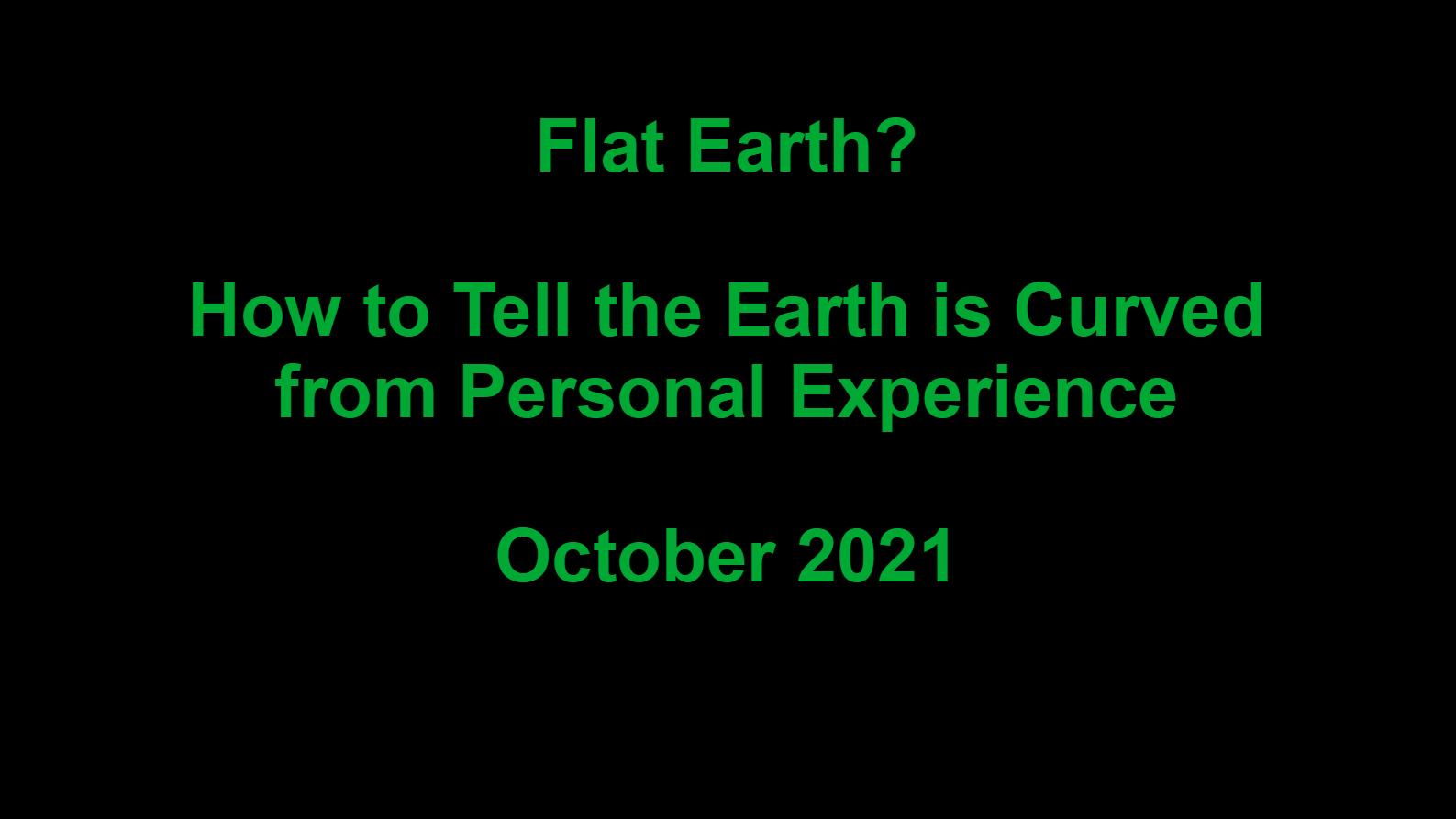 Flat Earth Title Slide